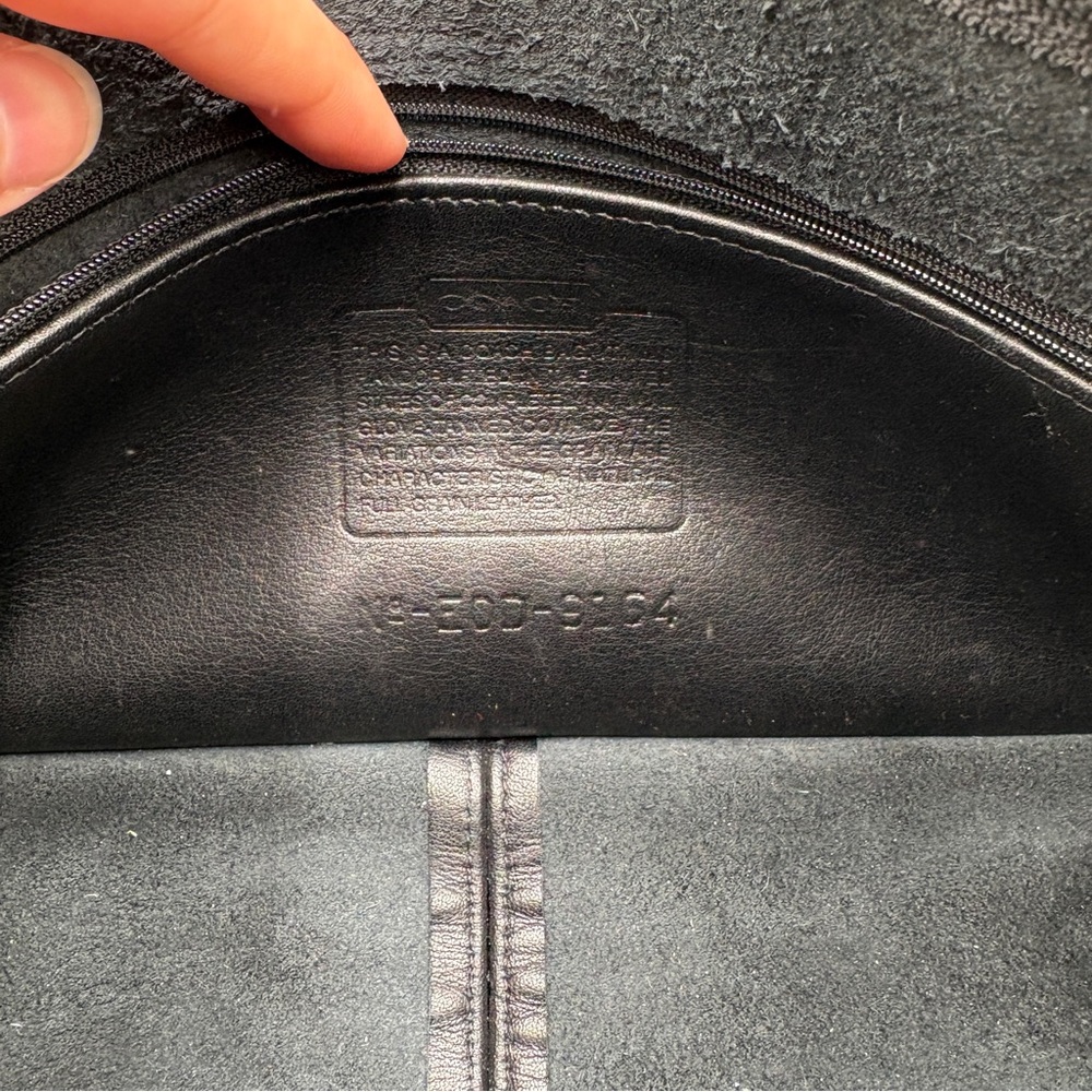 Vintage Coach Legacy East West Compartment Bag Black Glove Tanned Leather 9164 - Picture 7 of 7